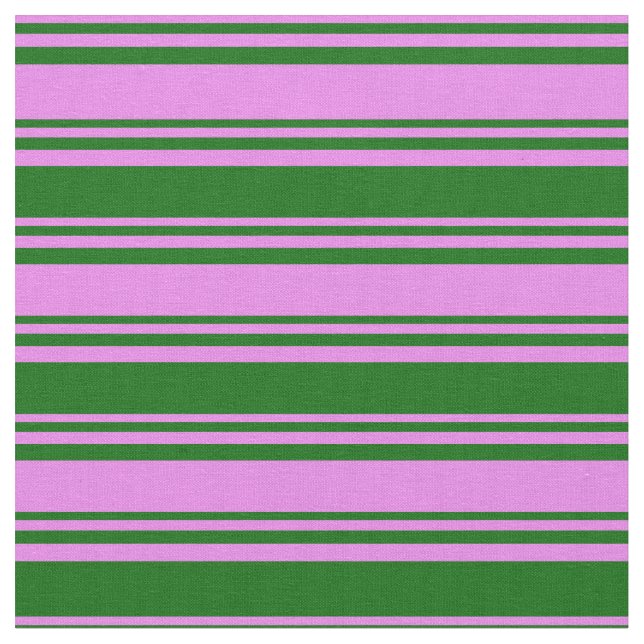 Tecido Padrão Verde Violeta e Escuro de Stripes (Detalhe)