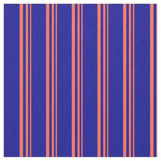 Tecido Padrão Vermelho e Azul Escuro Striped/Links (Detalhe)