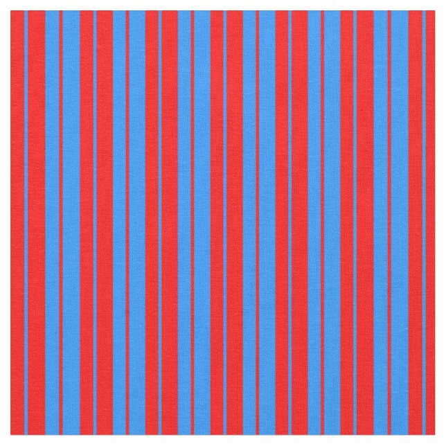 Tecido Padrão Vermelho e Azul Vinculado/Striped (Detalhe)