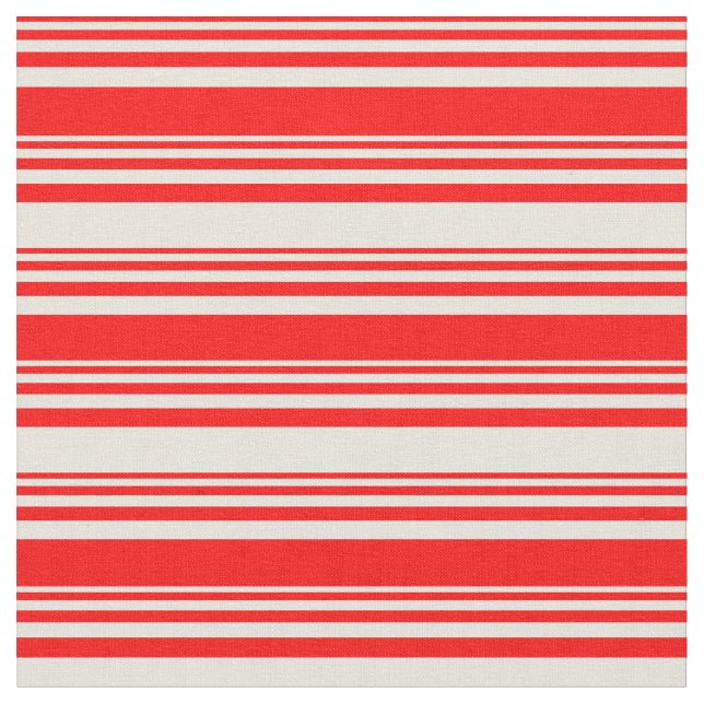 Tecido Padrão Vermelho e bege de Stripes (Detalhe)