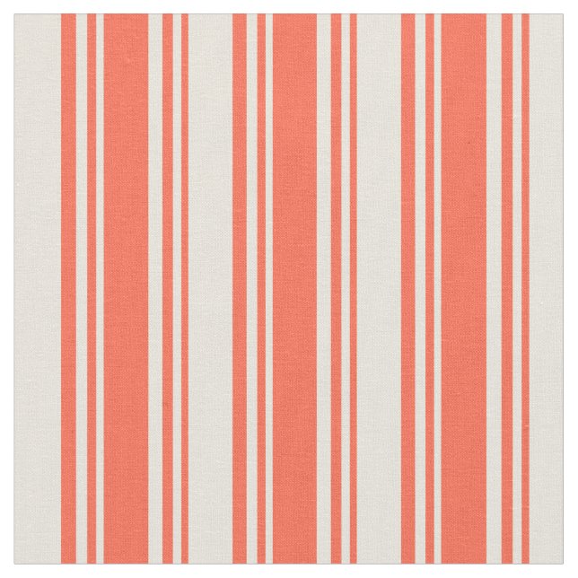 Tecido Padrão Vermelho e bege Striped/Links (Detalhe)