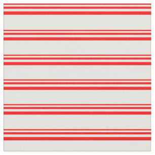 Tecido Padrão vermelho e branco linhado/riscado