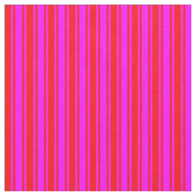 Tecido Padrão Vermelho e Fuchsia de Stripes (Detalhe)
