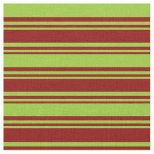 Tecido Padrão Vermelho Escuro e Verde Striped/Links