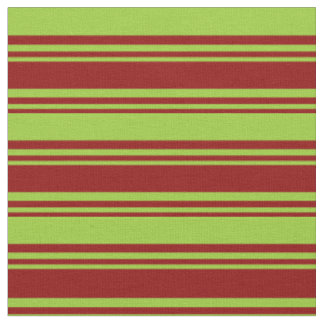 Tecido Padrão Vermelho Escuro e Verde Striped/Links