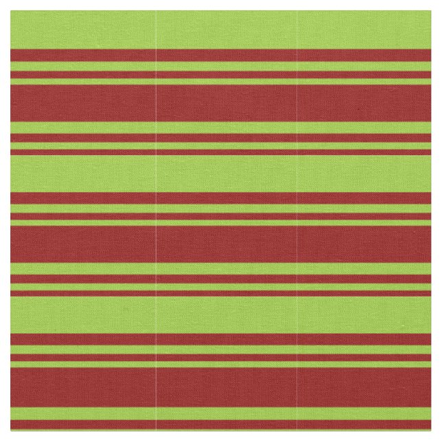 Tecido Padrão Vermelho Escuro e Verde Striped/Links (Detalhe)