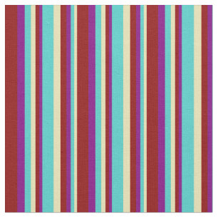 Tecido Padrão vermelho escuro, torquoise, roxo e vermelho