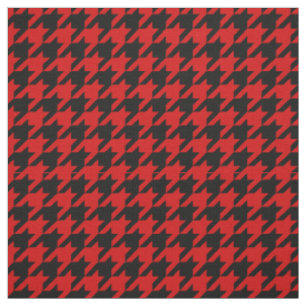 Tecido Padrão vermelho, negro de houndstooth #2M