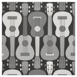 Tecido Padrão Vertical Ukulele