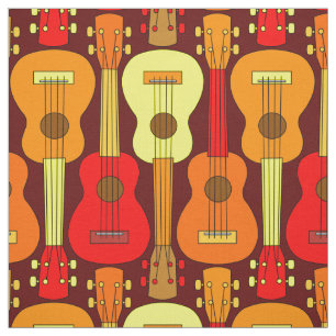Tecido Padrão Vertical Ukulele