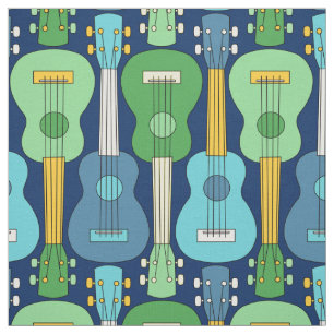 Tecido Padrão Vertical Ukulele