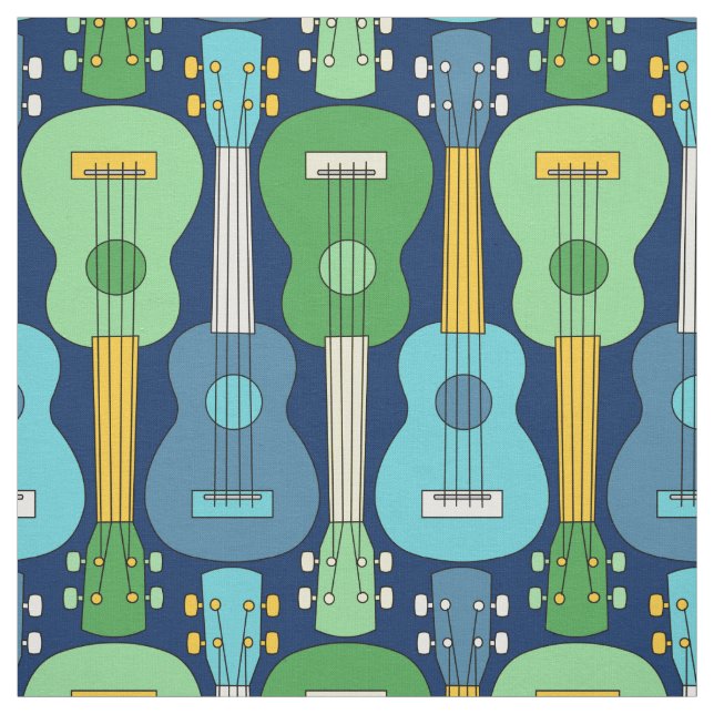 Tecido Padrão Vertical Ukulele (Modelo)