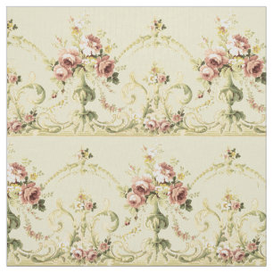 Tecido Padrão Victorian Era Rose Bouquet Frieze