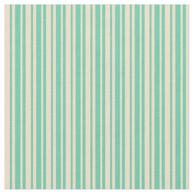 Tecido Padrão Vinculado de Aquamarine e Tan (Detalhe)
