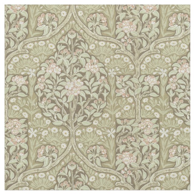 Tecido Padrão Vintage Blossoming Cherry Trees (Detalhe)