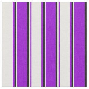 Tecido Padrão Violeta Escuro, Branco e Preto Vinculado/St