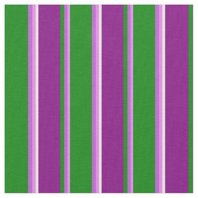 Tecido Padrão Violeta, Orquídea, Verde, Roxo e Branco (Detalhe)