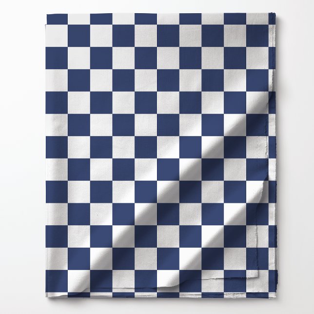 Tecido Padrão Xadrez Azul Marinho e Branco (Criador carregado)