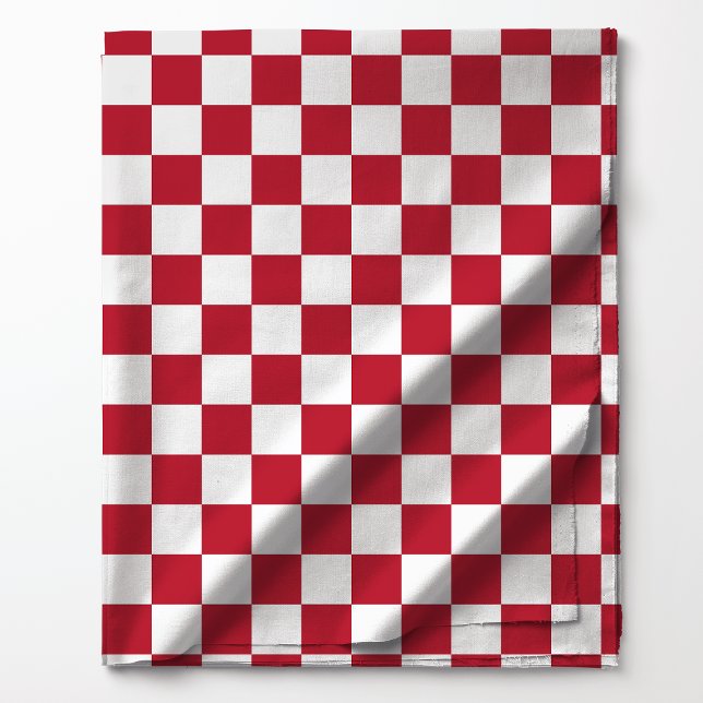 Tecido Padrão Xadrez Clássico Vermelho e Branco (Criador carregado)