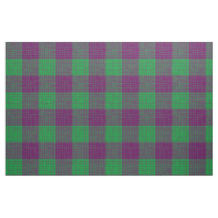 Tecido Padrão Xadrez com Listras Cruzadas Roxo e Verde