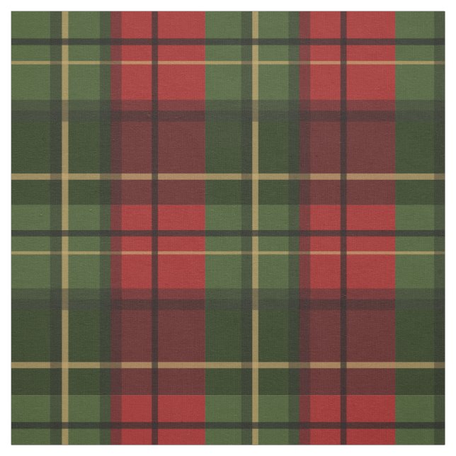 Tecido Padrão Xadrez Escocês Vermelho e Verde (Modelo)