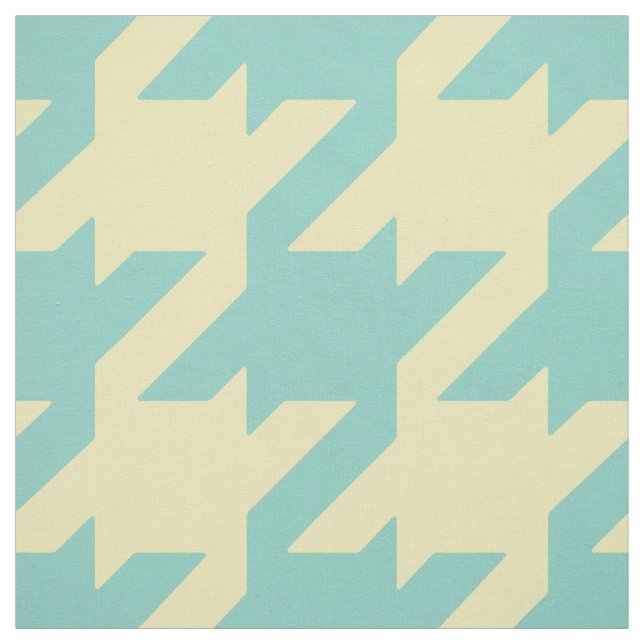 Tecido Padrão xadrez houndstooth amarelo ousado e elegant (Modelo)