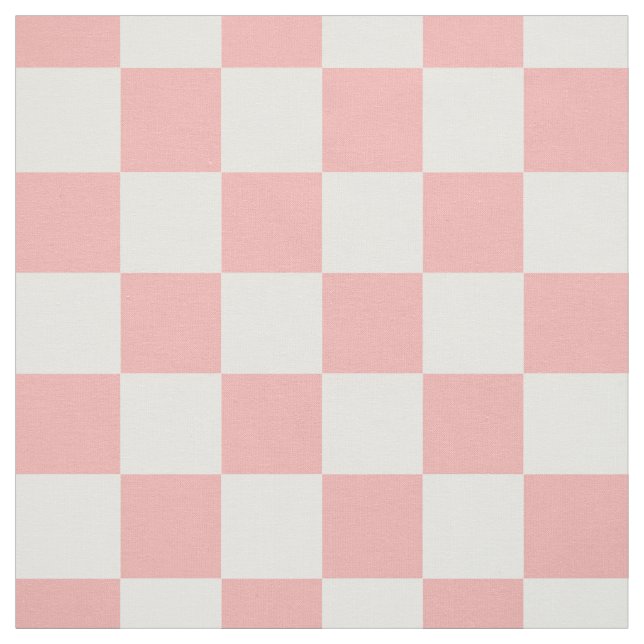 Tecido Padrão Xadrez Quadriculado Rosa e Branco (Modelo)