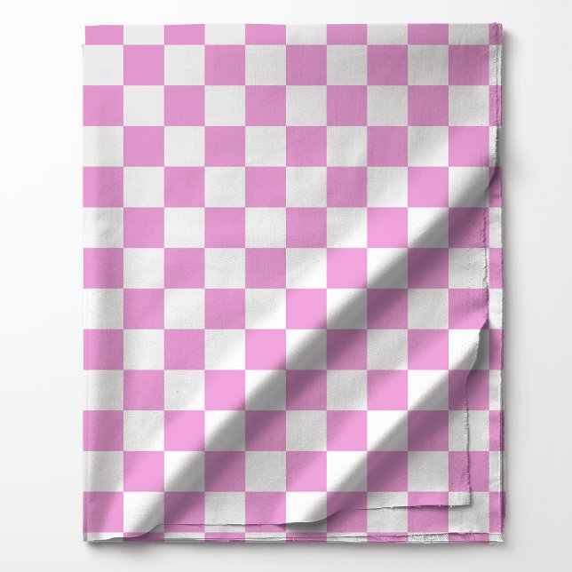 Tecido Padrão Xadrez Rosa e Branco (Criador carregado)
