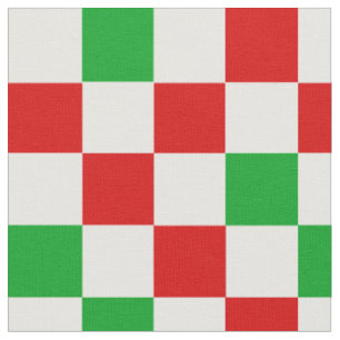 Tecido Padrão Xadrez Vermelho Branco Verde Design