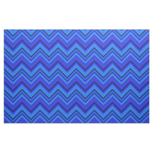 Tecido Padrão zigzag de faixas azuis