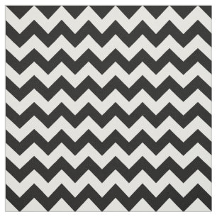 Tecido Padrão Zigzag preto e branco, padrão Chevron