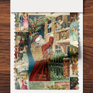 Tecido Padre Vitoriano Natal com Crianças Coletivas