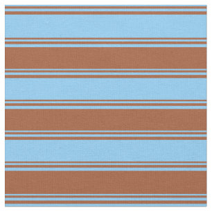 Tecido Padrões Azul-Céu-Claro e Siena Striped/Links