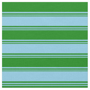 Tecido Padrões Azul-Céu e Verde Striped/Links