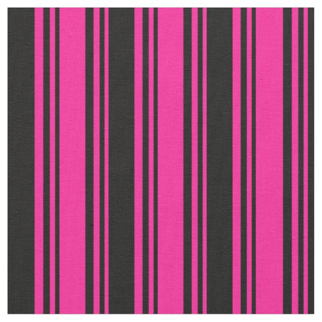 Tecido Padrões cor-de-rosa profundo e preto das faixas (Detalhe)
