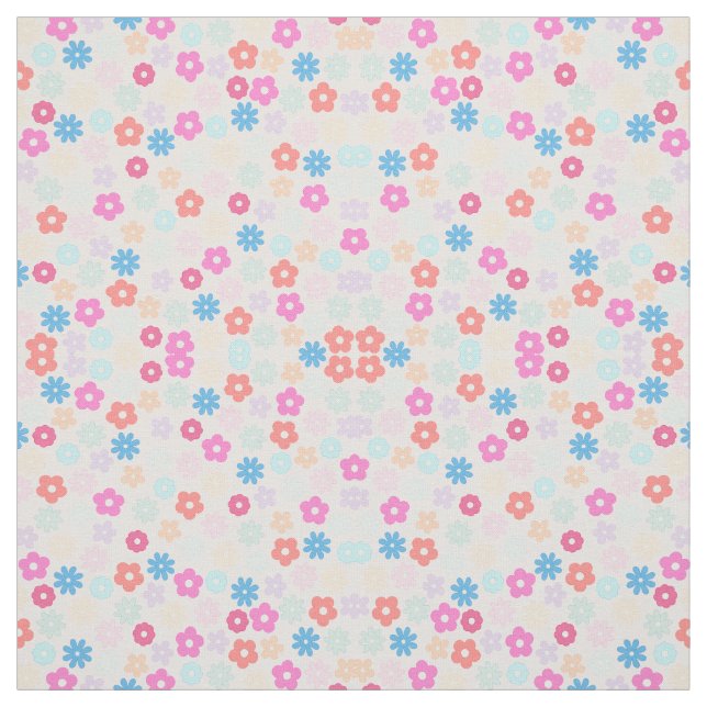 Tecido Padrões das flores de margarida rosa-boho (Modelo)