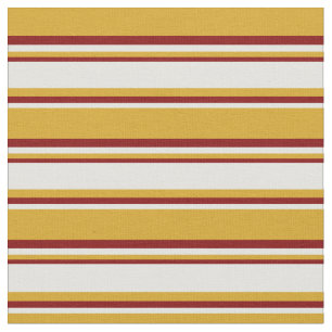 Tecido Padrões de Goldenrod, Ciano Leve e Linhas Maroon