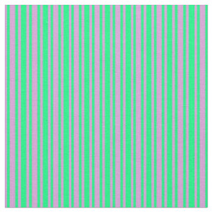 Tecido Padrões de Linhas/Listras Coloridas e Verde