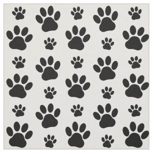 Tecido Padrões de pata, patas de cão, impressões de pata,