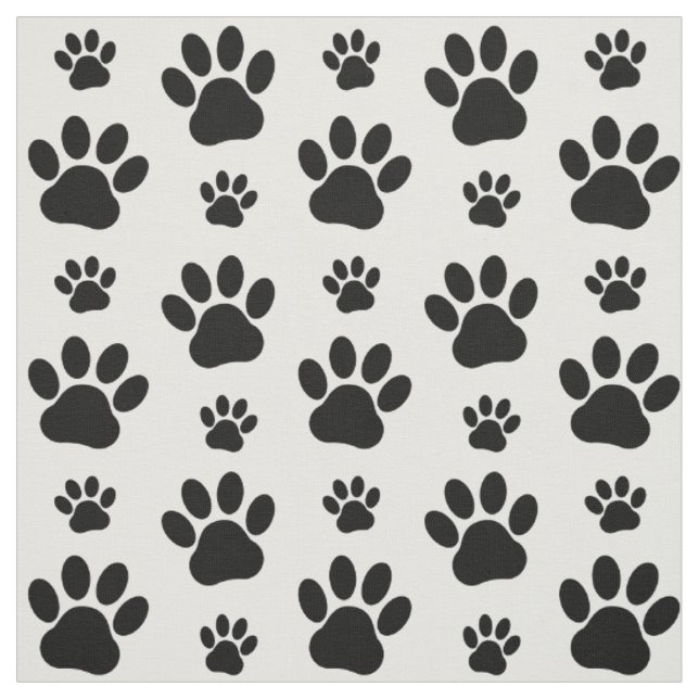Tecido Padrões de pata, patas de cão, impressões de pata, (Modelo)