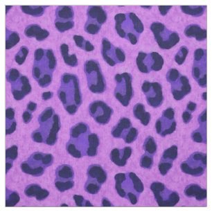 Tecido Padrões de pele de Leopardo Violeta Rosa