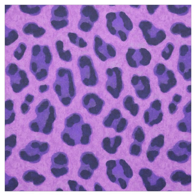 Tecido Padrões de pele de Leopardo Violeta Rosa (Modelo)