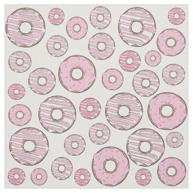 Tecido Padrões De Rosquinhas, Rosquinhas Rosa, Prensas (Modelo)