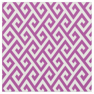 Tecido Padrões geométricos de chaves roxas roxas de orquí