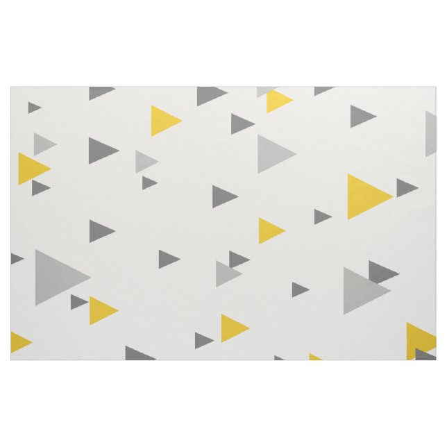 Tecido Padrões Geométricos do Amarelo Moderno e Cinzas (Fat Quarter)