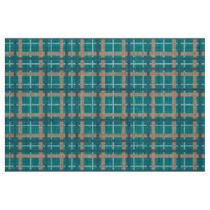 Tecido Padrões pardos de Tartan castanho verde-azul-verd