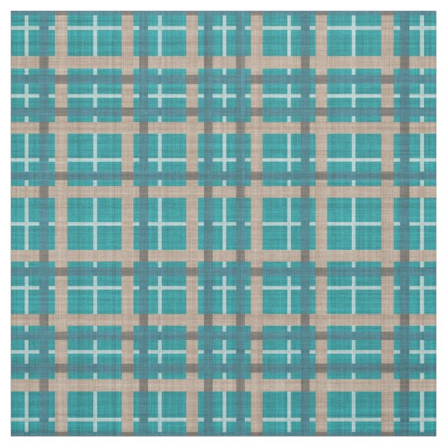 Tecido Padrões pardos de Tartan castanho verde-azul-verde (Modelo)