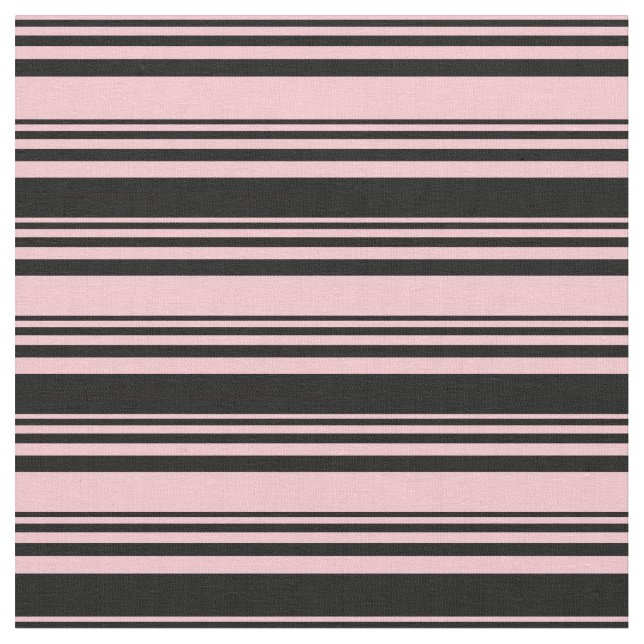 Tecido Padrões riscados a rosa e preto (Detalhe)