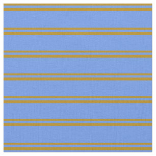Tecido Padrões Striped Azul de Goldenrod e Cornflower esc