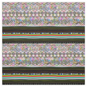 Tecido Padrões tribais aztec coloridos